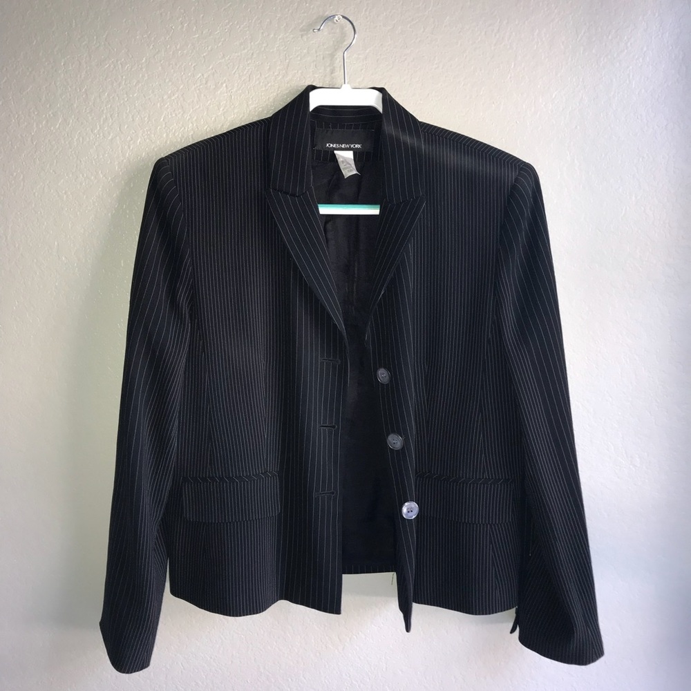 JONES NEW YORK Striped Suit Jacket